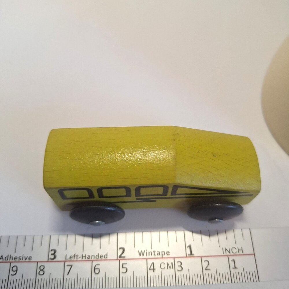 IKEA 3" Wooden Magnetic Yellow Toy Bus Train Car Vintage 1990s - Picture 4 of 6